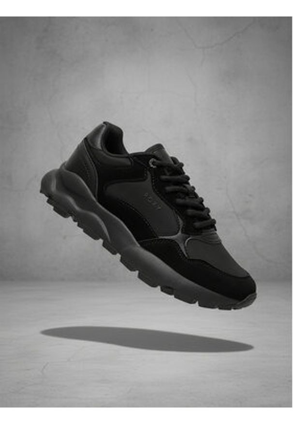 Roxy Sneakersy CEO-V12-1115 Czarny. Kolor: czarny. Materiał: materiał