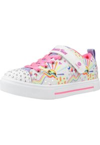 skechers - Buty do chodzenia dla dzieci Skechers Unicorn Sunshine. Zapięcie: rzepy. Kolor: biały, wielokolorowy, różowy. Materiał: guma, materiał, syntetyk, tkanina. Szerokość cholewki: normalna. Sport: turystyka piesza