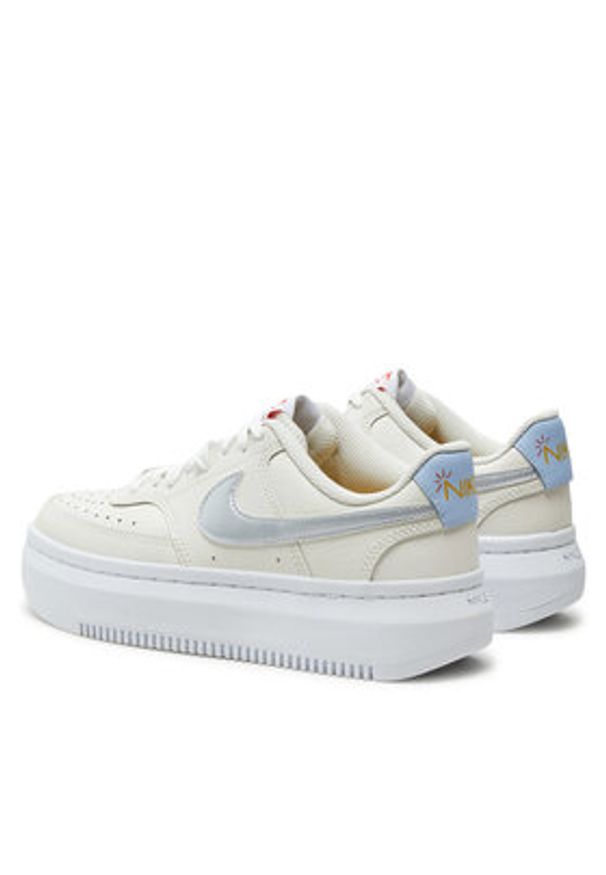 Nike Sneakersy Court Vision Alta DV2176 001 Écru. Materiał: skóra. Model: Nike Court