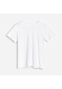 Reserved - Bawełniany t-shirt - Kremowy. Kolor: kremowy. Materiał: bawełna #1