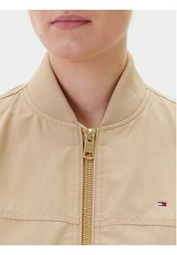 TOMMY HILFIGER - Tommy Hilfiger Kurtka bomber WW0WW45619 Beżowy Relaxed Fit. Kolor: beżowy. Materiał: bawełna #4
