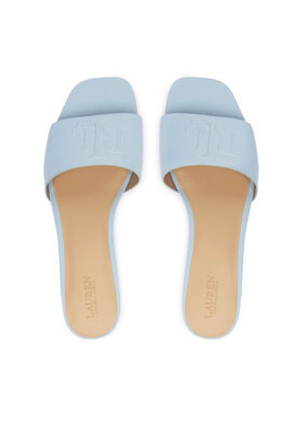 Lauren Ralph Lauren - LAUREN RALPH LAUREN Klapki 802959143011 Niebieski jasny. Kolor: niebieski. Materiał: skóra