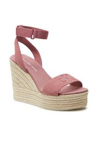 Calvin Klein Jeans Espadryle Wedge Sandal Su Mg Btw YW0YW01026 Różowy. Kolor: różowy. Materiał: skóra #5