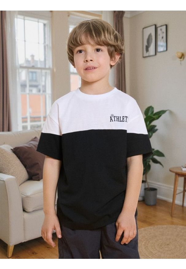 Sinsay - Koszulka z napisem - wielobarwny. Wzór: napisy