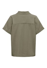 only - ONLY Polo Aris 15364279 Zielony Loose Fit. Typ kołnierza: polo. Kolor: zielony. Materiał: wiskoza #6