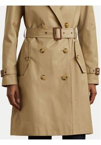 Lauren Ralph Lauren - LAUREN RALPH LAUREN Płaszcz przejściowy 297967122002 Beżowy. Kolor: beżowy. Materiał: bawełna, syntetyk #6