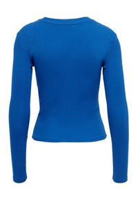 only - ONLY Bluzka 15283977 Niebieski Regular Fit. Kolor: niebieski. Materiał: bawełna #7