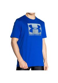 Koszulka treningowa męska Under Armour Boxed Sportstyle Ss. Kolor: wielokolorowy, szary, niebieski
