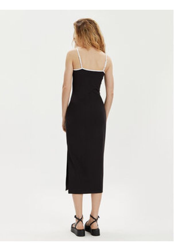 Tommy Jeans Sukienka letnia DW0DW17952 Czarny Slim Fit. Kolor: czarny. Materiał: wiskoza, syntetyk. Sezon: lato