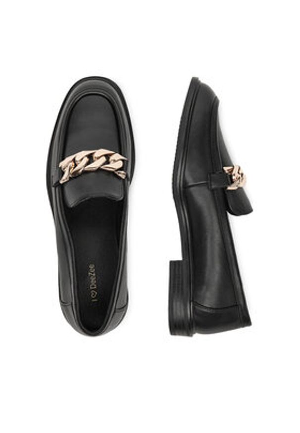 DeeZee Loafersy 13293-8 Czarny. Kolor: czarny. Materiał: skóra
