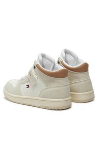 TOMMY HILFIGER - Tommy Hilfiger Sneakersy High Top Lace-Up/Velcro Sneaker T3X9-33342-1269 S Biały. Kolor: biały. Materiał: skóra