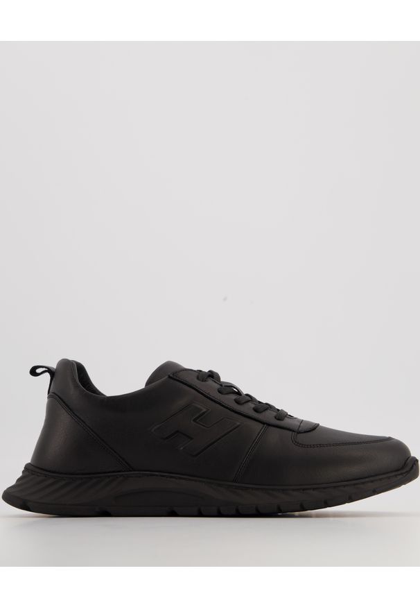 Venezia - SNEAKERSY MĘSKIE 9407777 BLACK. Materiał: syntetyk, skóra