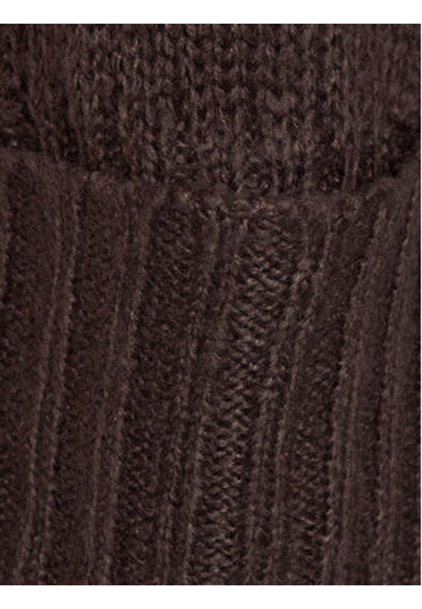 Brave Soul Sweter LK-248CAPITSOBRW Brązowy Regular Fit. Kolor: brązowy. Materiał: wiskoza