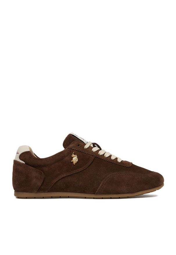 U.S. Polo Assn. Sneakersy EO-CAMMY001W/6S1 Brązowy. Kolor: brązowy. Materiał: zamsz, skóra