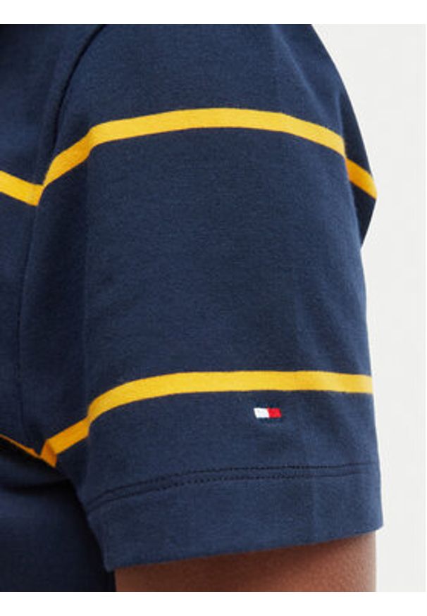 TOMMY HILFIGER - Tommy Hilfiger T-Shirt WW0WW48699 Granatowy Regular Fit. Kolor: niebieski. Materiał: bawełna