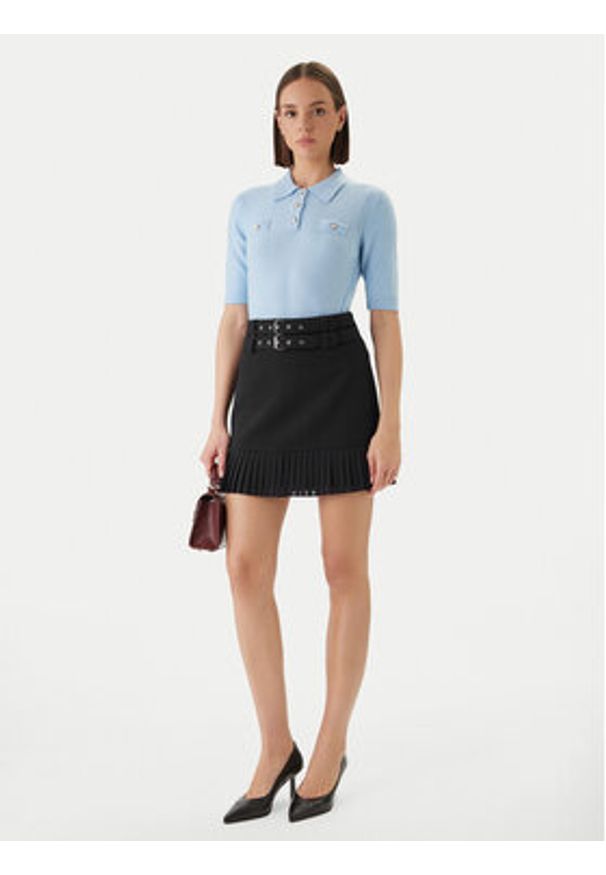 Morgan Spódnica mini 251-JANO Granatowy Regular Fit. Kolor: niebieski. Materiał: syntetyk