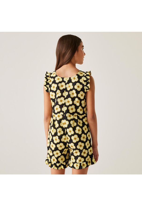 Regatta - Kostium kąpielowy dziewczęcy Orla Kiely Playsuit. Kolor: czarny. Materiał: bawełna