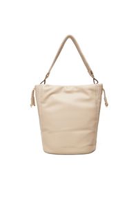 TOMMY HILFIGER - Tommy Hilfiger Torebka Th Soft Summer Bucket AW0AW17540 Beżowy. Kolor: beżowy. Materiał: skórzane