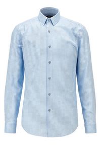 BOSS - Boss Koszula Isko 50449900 Błękitny Slim Fit. Kolor: niebieski. Materiał: bawełna