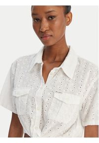 Guess Koszula W6GHA3 WO331 Biały Regular Fit. Kolor: biały. Materiał: bawełna #2