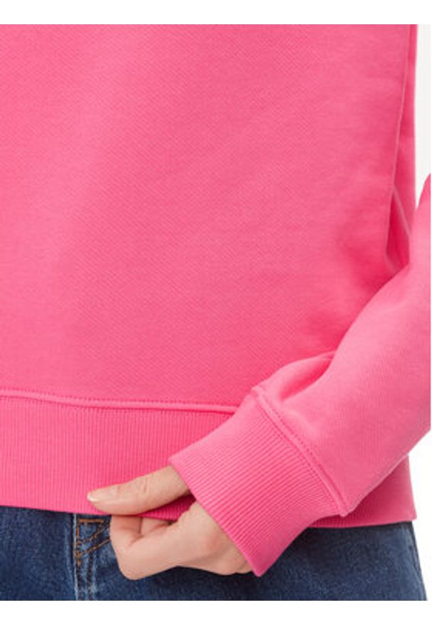 Tommy Jeans Bluza Badge DW0DW17325 Różowy Boxy Fit. Kolor: różowy. Materiał: bawełna