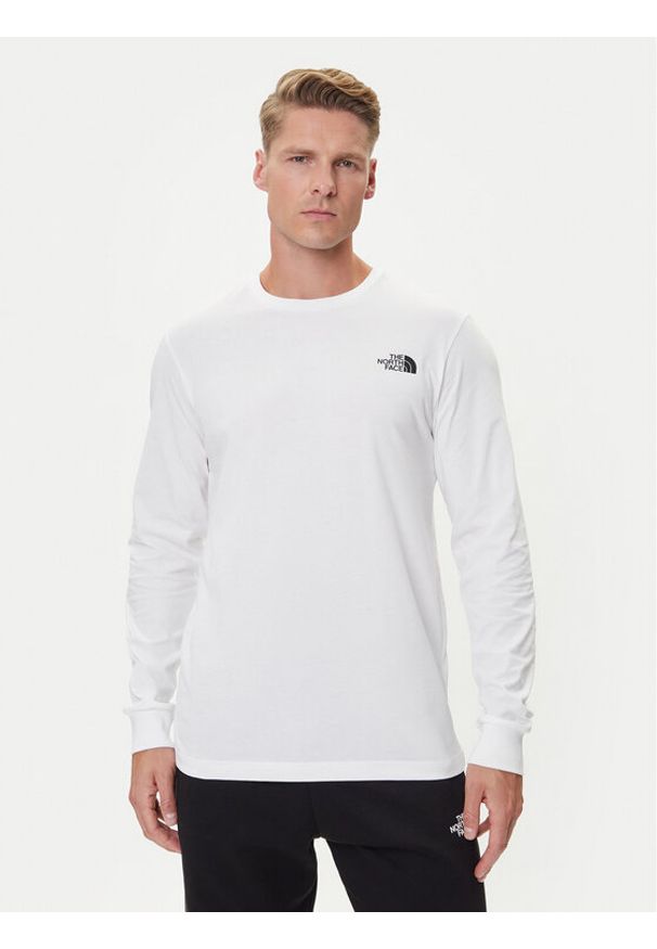 The North Face Longsleeve Easy NF0A8A6F Biały Regular Fit. Kolor: biały. Materiał: bawełna. Długość rękawa: długi rękaw