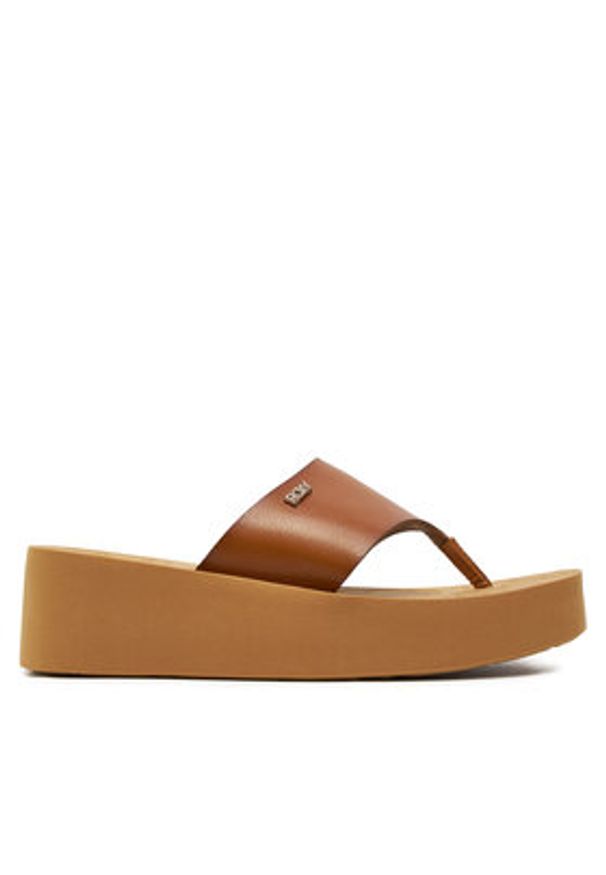 Roxy Japonki ARJL101150 Brązowy. Kolor: brązowy. Materiał: skóra