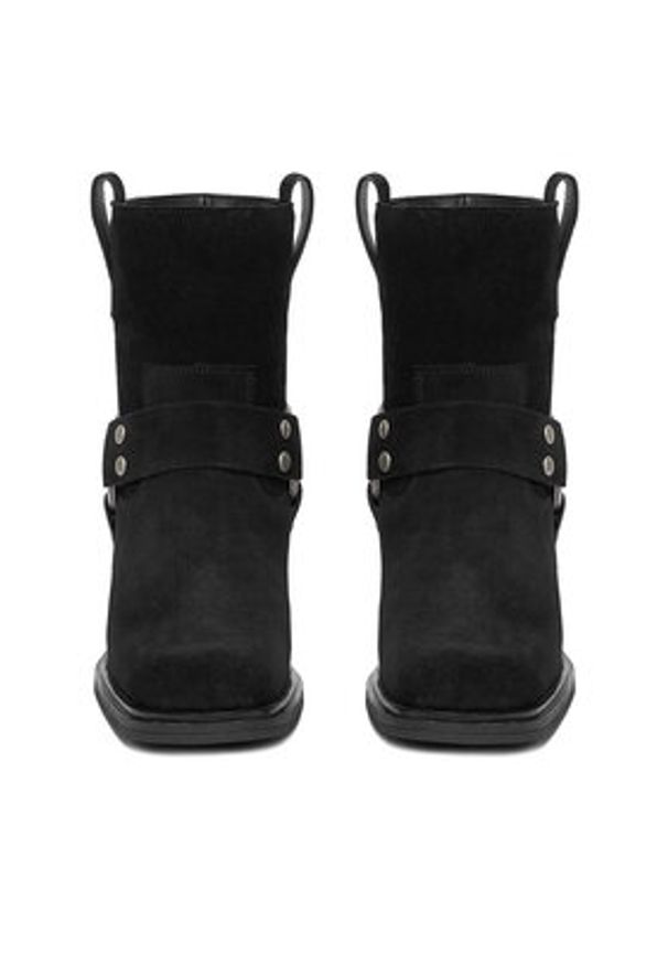 Badura Botki EO-25FW109 Czarny. Kolor: czarny. Materiał: zamsz, skóra