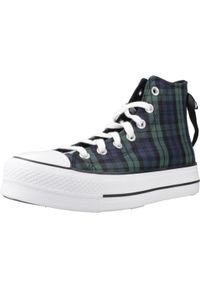 Converse - Buty CONVERSE CHUCK TAYLOR ALL STAR LIFT PLATFORM PLAID Zielony. Kolor: zielony. Materiał: tkanina. Obcas: na platformie. Styl: sportowy #1