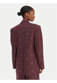 Hugo - HUGO Marynarka Antegi 50554428 Bordowy Relaxed Fit. Kolor: czerwony. Materiał: syntetyk #4