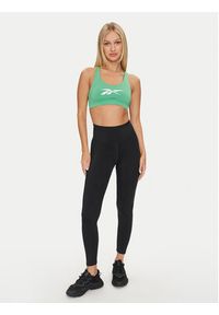 Reebok Biustonosz top 100075676 Zielony Slim Fit. Kolor: zielony. Materiał: syntetyk #4