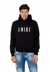 Amiri - AMIRI Czarna bluza męska z kapturem. Typ kołnierza: kaptur. Kolor: czarny #6