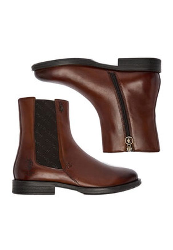 U.S. Polo Assn. Botki CEO-INGRID002W/EL1 Brązowy. Kolor: brązowy. Materiał: skóra