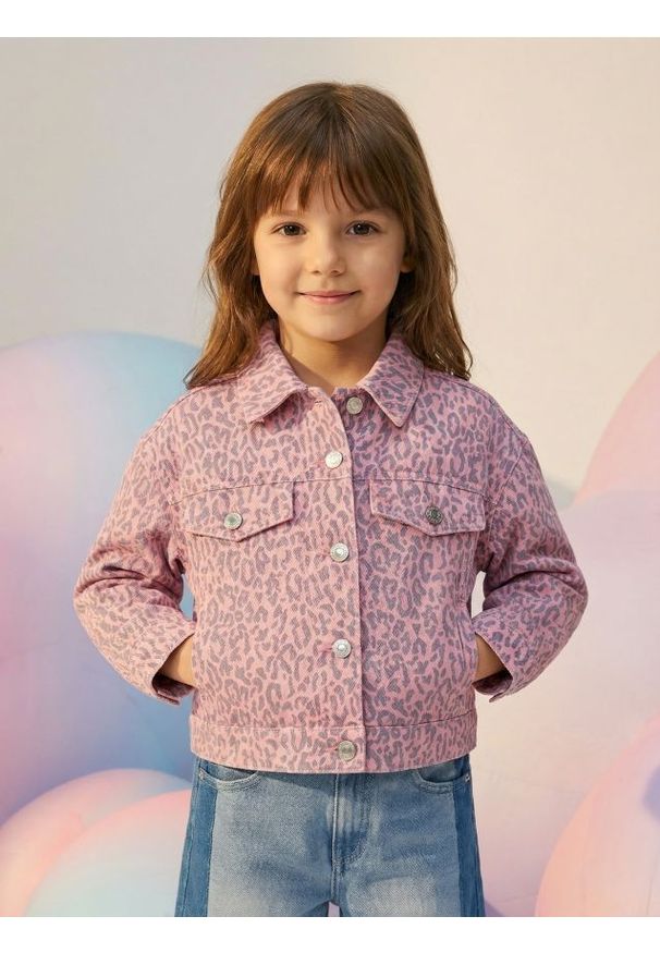 Sinsay - Katana jeansowa w panterkę - wielobarwny. Materiał: jeans. Wzór: motyw zwierzęcy