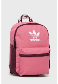 adidas Originals Plecak damski kolor różowy mały z nadrukiem. Kolor: różowy. Materiał: materiał. Wzór: nadruk #2