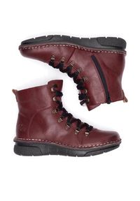 Rieker Trzewiki 73356-35 Bordowy. Kolor: czerwony. Materiał: materiał #2