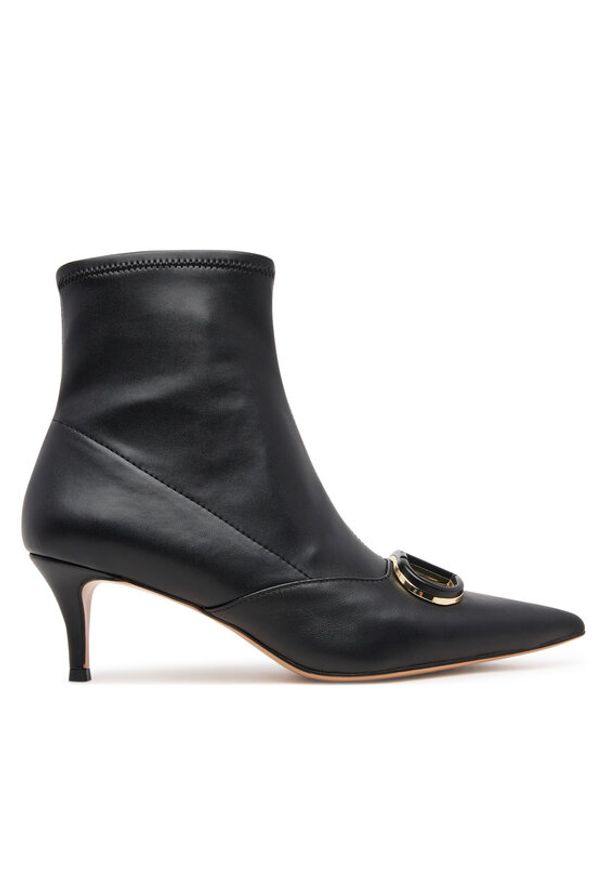 TwinSet - TWINSET Botki 252TCP034 00006 Czarny. Kolor: czarny. Materiał: skóra