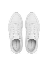 Calvin Klein Sneakersy Low Top Lace Up Mix HM0HM00901 Biały. Kolor: biały. Materiał: skóra #6