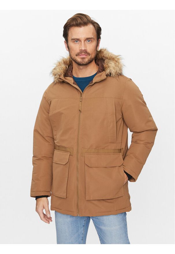 Jack & Jones Kurtka zimowa Wing 12235858 Brązowy Regular Fit. Kolor: brązowy. Materiał: syntetyk. Sezon: zima