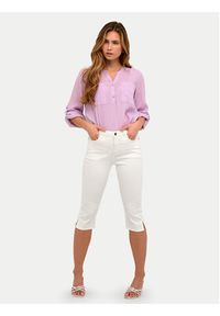 Kaffe Spodnie capri Zelina 10506525 Biały Slim Fit. Kolor: biały