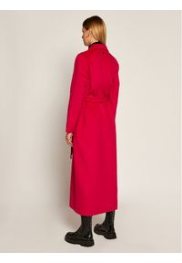 TwinSet Płaszcz wełniany 202TP2053 Różowy Regular Fit. Kolor: różowy. Materiał: wełna #5