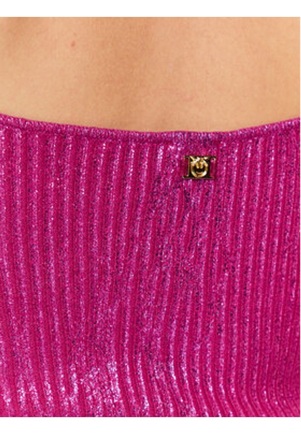 Pinko Sukienka dzianinowa Costina 102211 A1BF Różowy Slim Fit. Kolor: różowy. Materiał: wiskoza