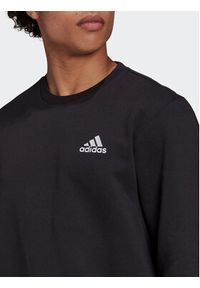 Adidas - adidas Bluza Essentials Fleece Sweatshirt GV5295 Czarny Regular Fit. Kolor: czarny. Materiał: bawełna #6