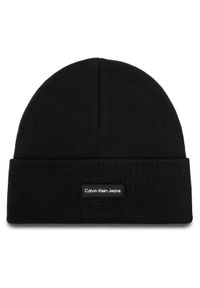 Calvin Klein Jeans Czapka Inst Patch Beanie K50K512142 Czarny. Kolor: czarny. Materiał: materiał #1