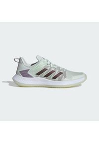 Buty do tenisa unisex Adidas Defiant Speed. Kolor: zielony, biały, wielokolorowy, żółty. Materiał: materiał. Sport: tenis