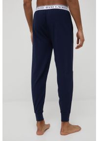Polo Ralph Lauren spodnie piżamowe męskie kolor granatowy gładka. Kolor: niebieski. Materiał: dzianina. Wzór: gładki