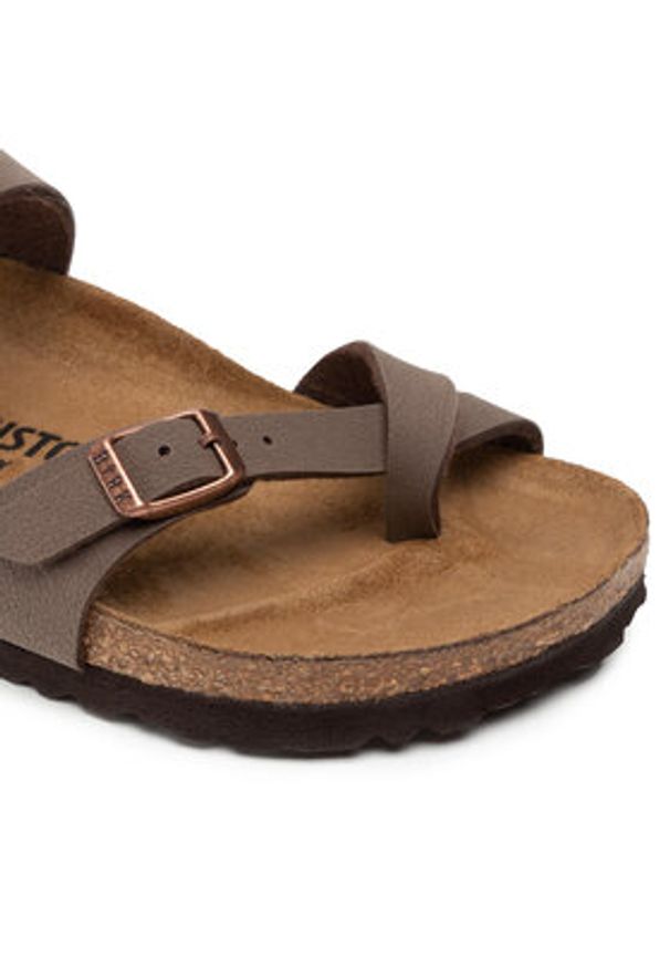 Birkenstock Japonki Mayari 0071063 Brązowy. Kolor: brązowy. Materiał: skóra