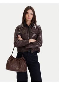 TOMMY HILFIGER - Tommy Hilfiger Torebka Soft Leather Shoulder Bag AW0AW18307 Bordowy. Kolor: czerwony. Materiał: skórzane #1