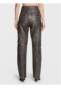 Remain Spodnie skórzane Lynn RM1819 Czarny Regular Fit. Kolor: czarny. Materiał: skóra #4
