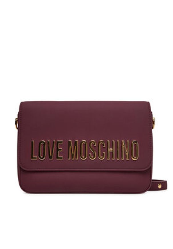 Love Moschino - LOVE MOSCHINO Torebka JC4023PP1NKD0552 Bordowy. Kolor: czerwony. Materiał: skórzane